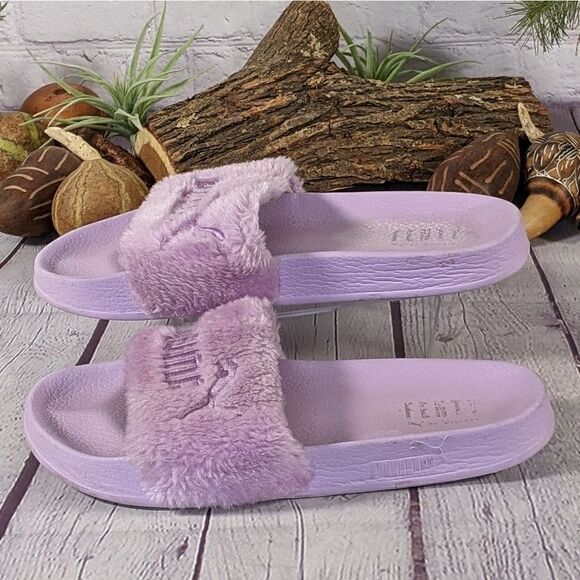 Rihanna x Fenty Puma Fur Slide - “Orchid Bloom" - Picture 4 of 10